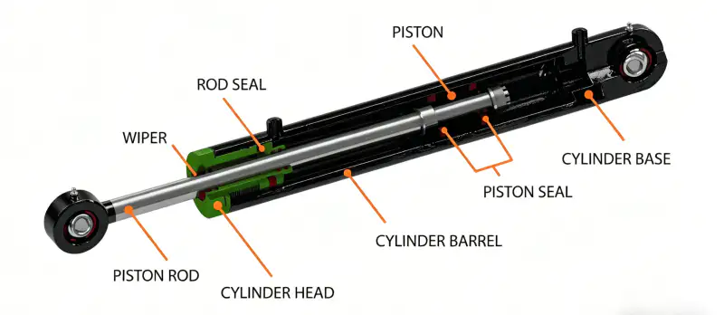 Hydraulic Cylinder Structure Diagram